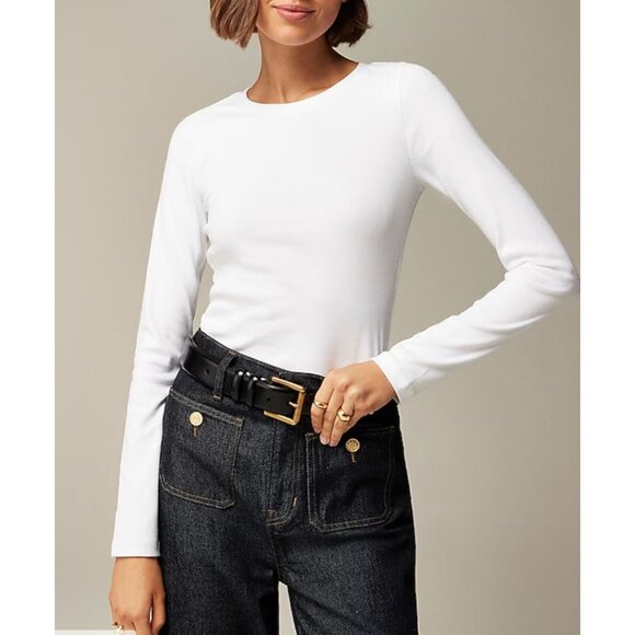 J. Crew Perfect-fit long-sleeve crewneck T-shirt Size Medium - Picture 1 of 9